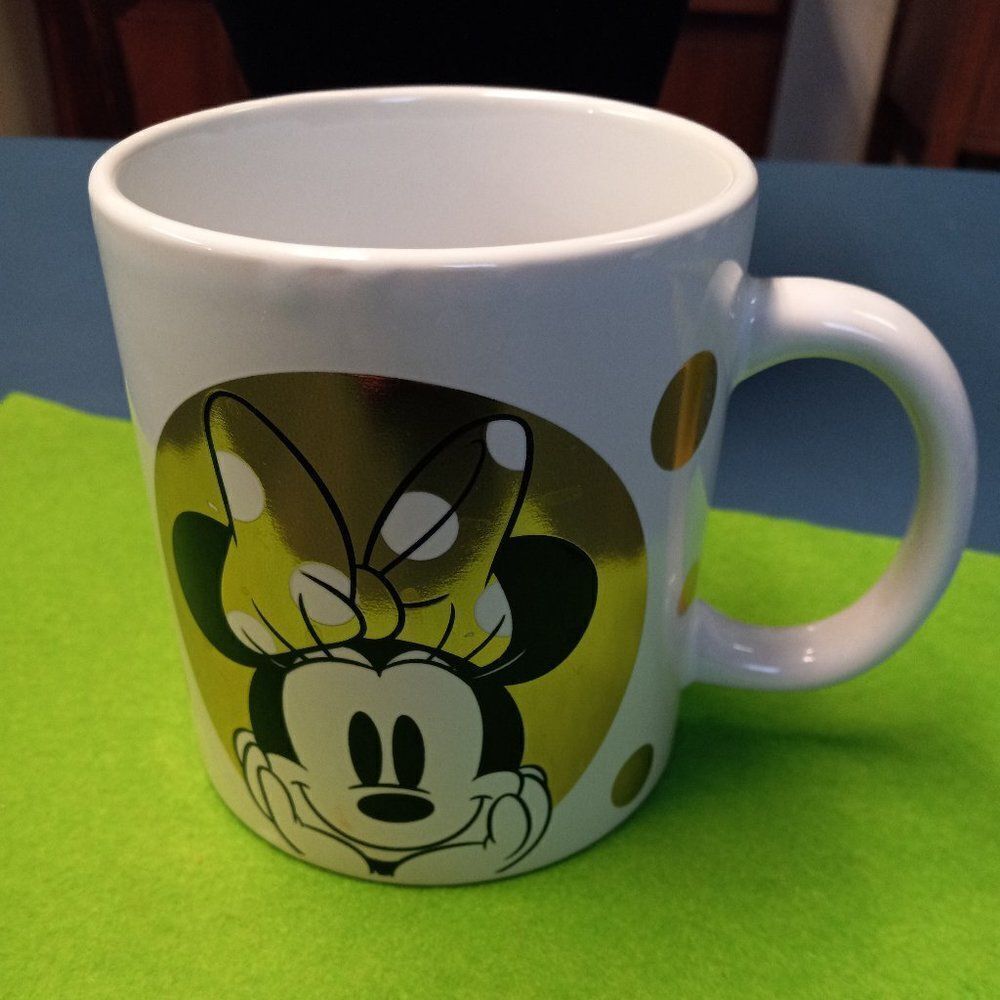Disney Galerie Minnie Mouse Golden Silhouette Mug Cartoon Movie Cottagecore